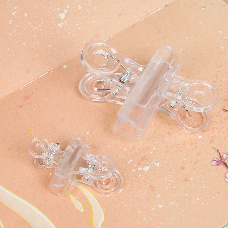 Transparent Long Tail Clip Binder Clip Document Folder Test Paper Category Folder Plastic Clip Snack Seal Clip Binding Ticket Holder