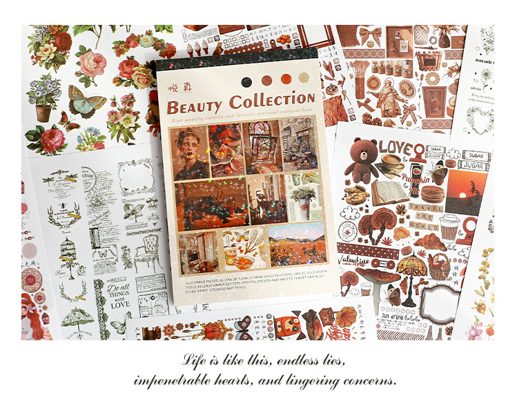 Yue Zhen Impression World Series Hand Account Sticker Book Creative Ins Retro Cute Cartoon Small Stickers Material Wholesale Yue Zhen Impression World Series Hand Account Sticker Book Creative Ins Retro Cute Cartoon Small Stickers Material Wholesale