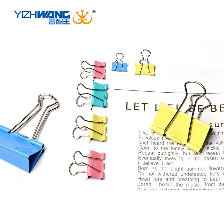 Factory Wholesale Puzzle King Colorful Long Tail Clip Binder Clip File Small Clip Ticket Holder Stationery Wholesale Office Supplies