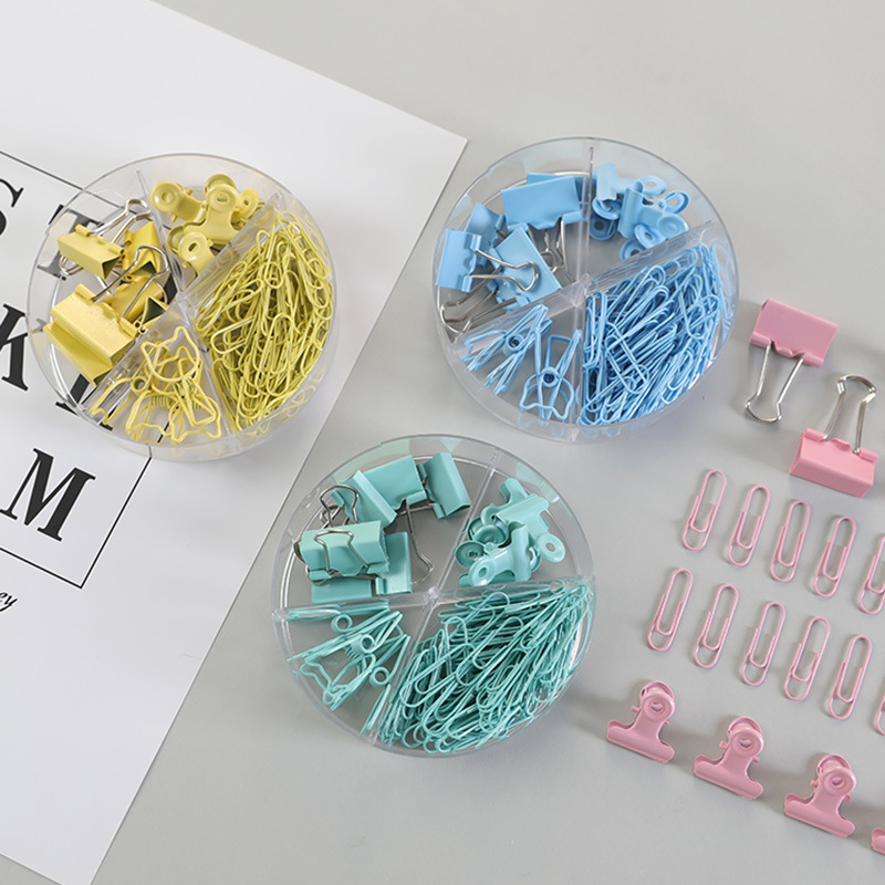 Colorful Long Tail Clip Multifunctional Combination Set Stationery Binder Clip Office Supplies Metal Clip Clip Pin
