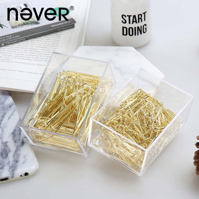 Never Marble Gold Long Tail Clip Fashion Binder Clip Creative Metal Clip Fashion Office Ticket Clip