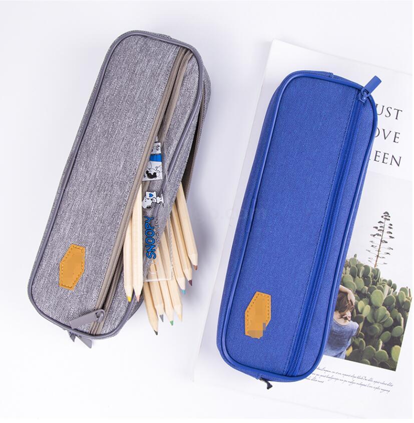 Large capacity and long type pen bag pure color simple dustproof student stationery bag pencil bag students multi-layer Large capacity and long type pen bag pure color simple dustproof student stationery bag pencil bag students multi-layer