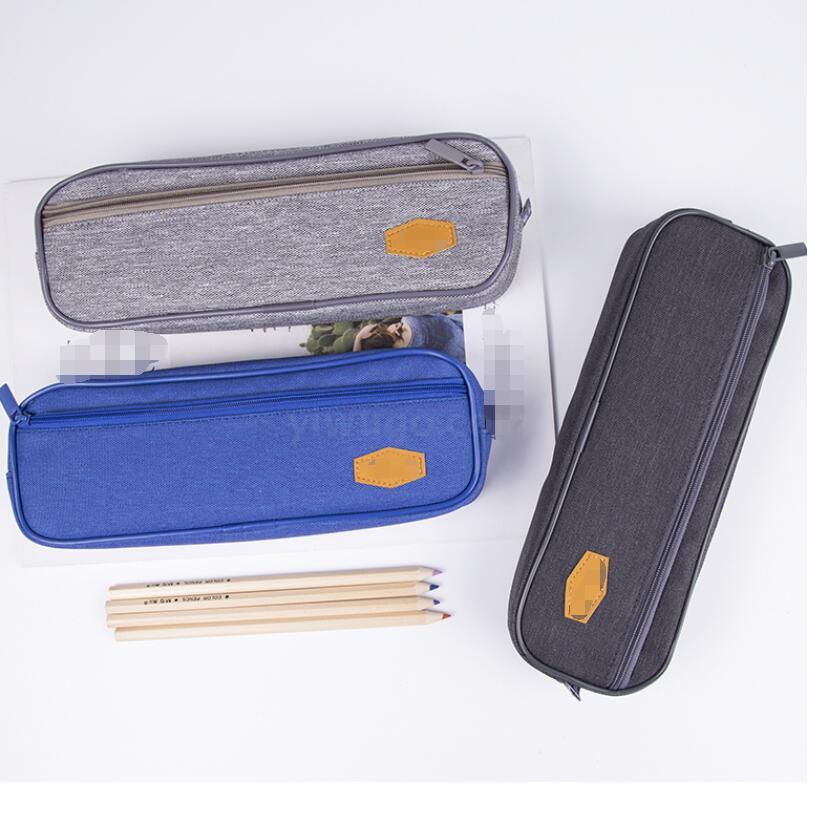 Large capacity and long type pen bag pure color simple dustproof student stationery bag pencil bag students multi-layer Large capacity and long type pen bag pure color simple dustproof student stationery bag pencil bag students multi-layer