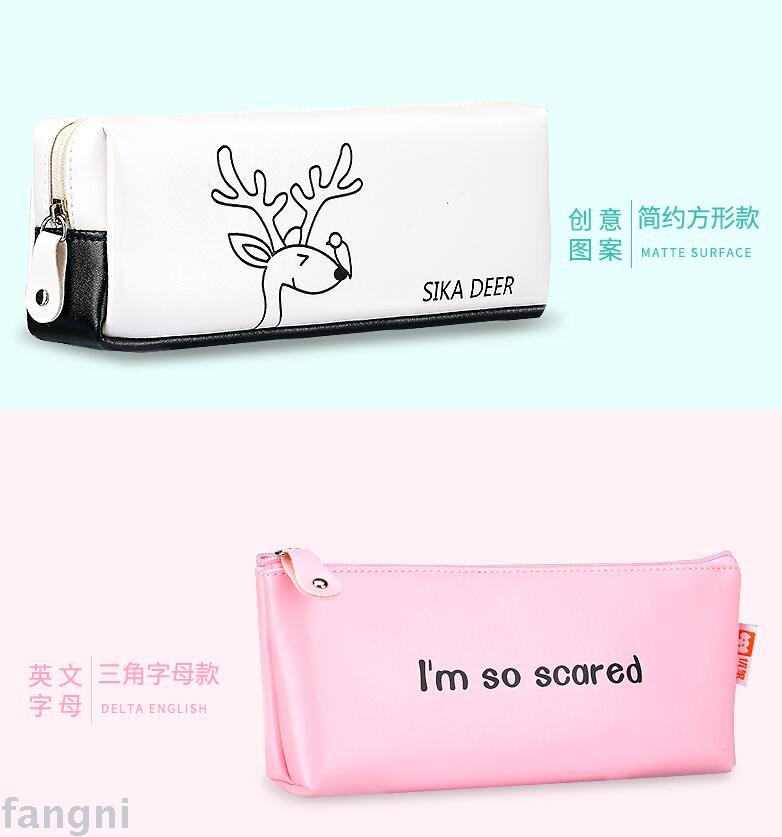 Simple girl pencil pen bag boy girl creative stationery bag bulk stationery student pencil case Simple girl pencil pen bag boy girl creative stationery bag bulk stationery student pencil case