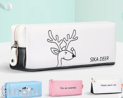 Simple girl pencil pen bag boy girl creative stationery bag bulk stationery student pencil case Simple girl pencil pen bag boy girl creative stationery bag bulk stationery student pencil case