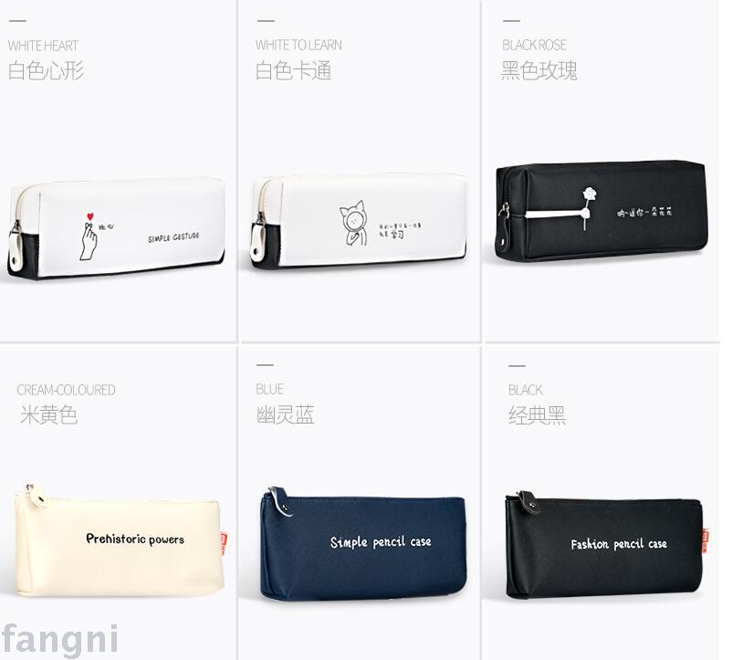 Simple girl pencil pen bag boy girl creative stationery bag bulk stationery student pencil case Simple girl pencil pen bag boy girl creative stationery bag bulk stationery student pencil case