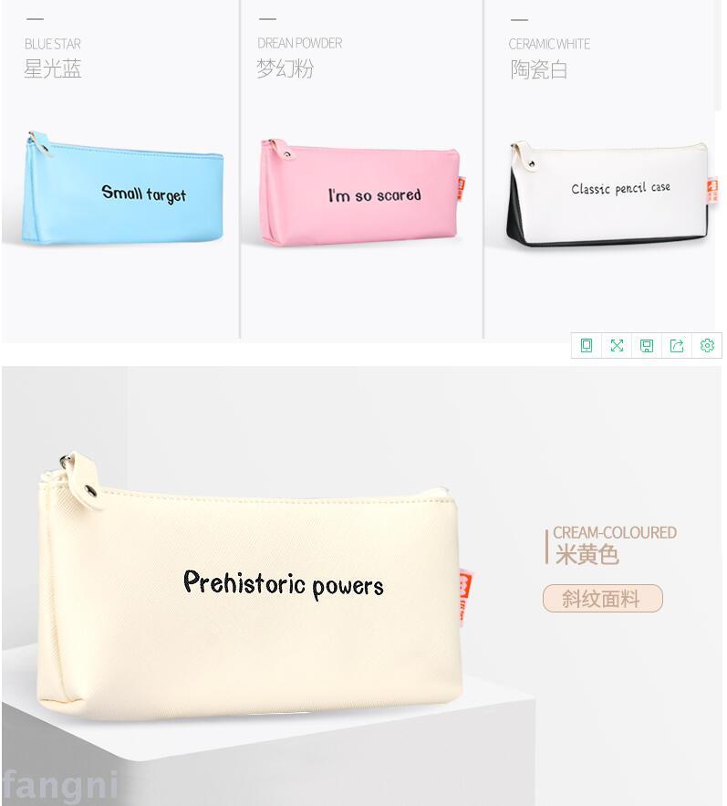 Simple girl pencil pen bag boy girl creative stationery bag bulk stationery student pencil case Simple girl pencil pen bag boy girl creative stationery bag bulk stationery student pencil case