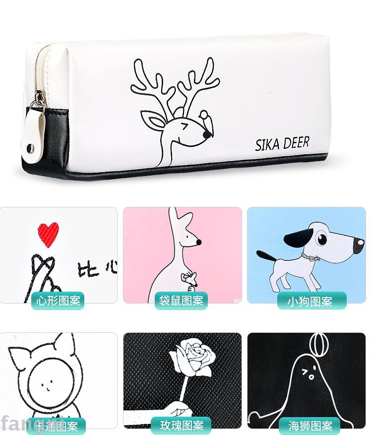 Simple girl pencil pen bag boy girl creative stationery bag bulk stationery student pencil case Simple girl pencil pen bag boy girl creative stationery bag bulk stationery student pencil case