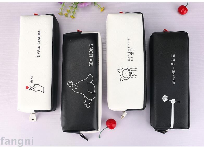 Simple girl pencil pen bag boy girl creative stationery bag bulk stationery student pencil case Simple girl pencil pen bag boy girl creative stationery bag bulk stationery student pencil case