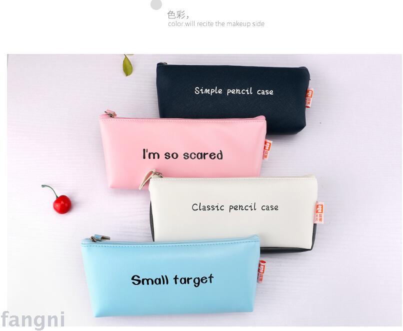Simple girl pencil pen bag boy girl creative stationery bag bulk stationery student pencil case Simple girl pencil pen bag boy girl creative stationery bag bulk stationery student pencil case
