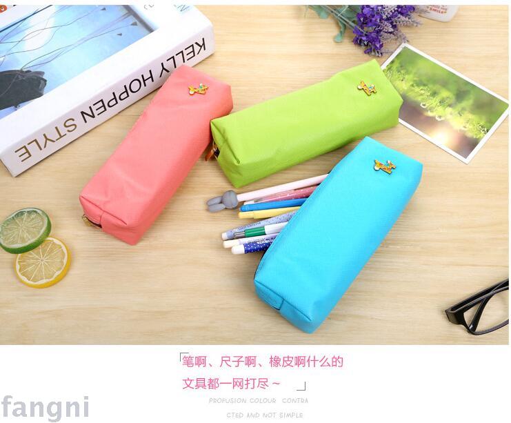 2017 new pen bag candy high grade pu student supplies stationery storage bag can be customized logo 2017 new pen bag candy high grade pu student supplies stationery storage bag can be customized logo