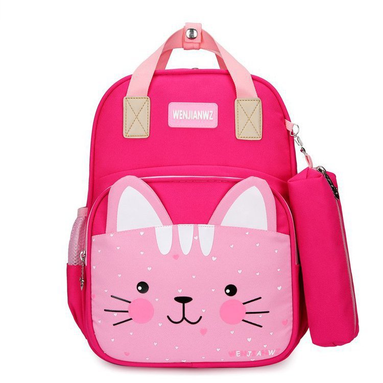 Foreign Trade Wholesale New Style with Pencil Case Casual Children Schoolbag Cute Cartoon Primary School Student Grade 1-3 Backpack
