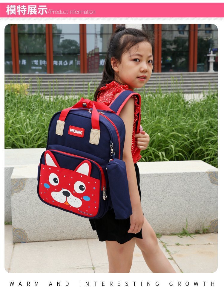Foreign Trade Wholesale New Style with Pencil Case Casual Children Schoolbag Cute Cartoon Primary School Student Grade 1-3 Backpack Foreign Trade Wholesale New Style with Pencil Case Casual Children Schoolbag Cute Cartoon Primary School Student Grade 1-3 Backpack