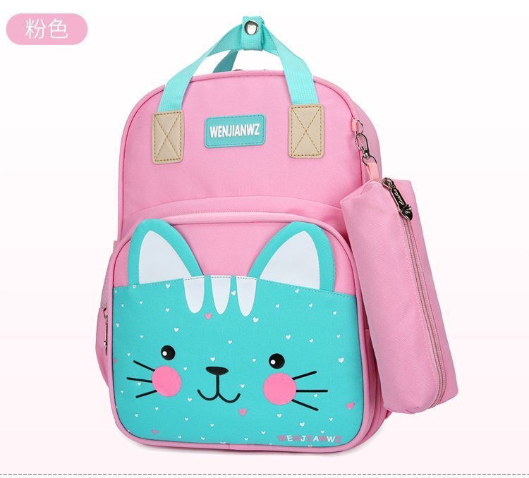 Foreign Trade Wholesale New Style with Pencil Case Casual Children Schoolbag Cute Cartoon Primary School Student Grade 1-3 Backpack Foreign Trade Wholesale New Style with Pencil Case Casual Children Schoolbag Cute Cartoon Primary School Student Grade 1-3 Backpack