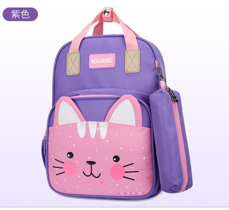 Foreign Trade Wholesale New Style with Pencil Case Casual Children Schoolbag Cute Cartoon Primary School Student Grade 1-3 Backpack Foreign Trade Wholesale New Style with Pencil Case Casual Children Schoolbag Cute Cartoon Primary School Student Grade 1-3 Backpack