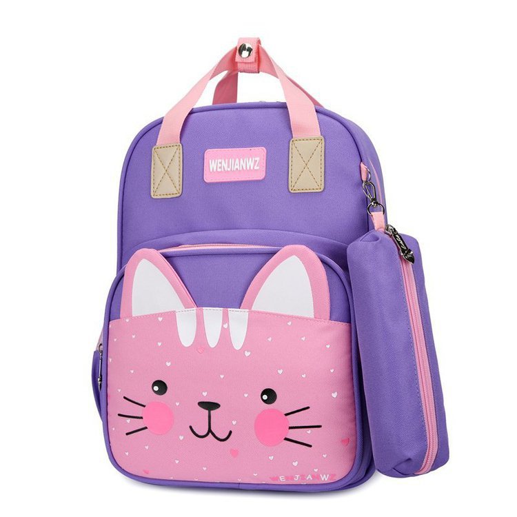 Foreign Trade Wholesale New Style with Pencil Case Casual Children Schoolbag Cute Cartoon Primary School Student Grade 1-3 Backpack Foreign Trade Wholesale New Style with Pencil Case Casual Children Schoolbag Cute Cartoon Primary School Student Grade 1-3 Backpack