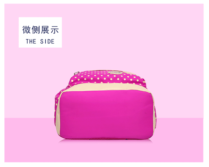 Cute Polka Dot New Casual Elementary and Middle School Student Schoolbags Korean Style Backpack Women's Burden Alleviation Backpack Pencil Case Three-Piece Set Cute Polka Dot New Casual Elementary and Middle School Student Schoolbags Korean Style Backpack Women's Burden Alleviation Backpack Pencil Case Three-Piece Set