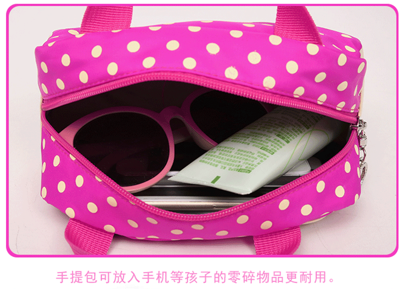 Cute Polka Dot New Casual Elementary and Middle School Student Schoolbags Korean Style Backpack Women's Burden Alleviation Backpack Pencil Case Three-Piece Set Cute Polka Dot New Casual Elementary and Middle School Student Schoolbags Korean Style Backpack Women's Burden Alleviation Backpack Pencil Case Three-Piece Set