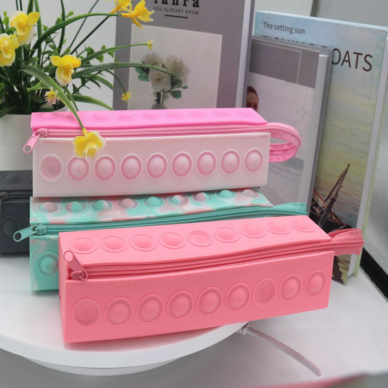 Cross-Border New Arrival Pencil Case Student Retractable Stationery Box Deratization Pioneer Decompression Storage Bag Folding Silicone Cosmetic Bag