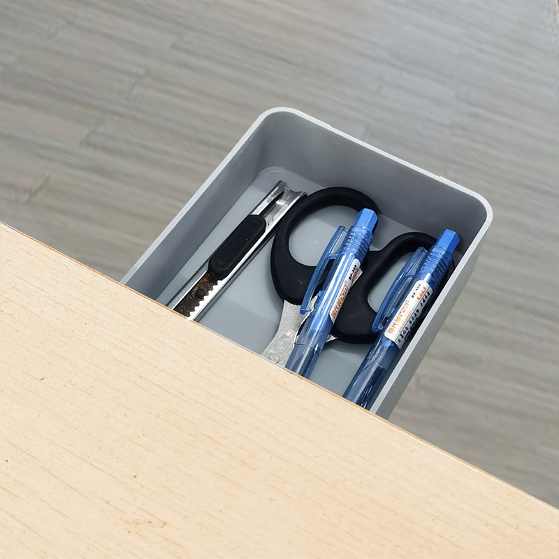 Hidden Plastic Pen Bucket Desk Paste Drawer Type Pencil Storage Case Pen Holder Hanging Office Stationery Clutter Organizing Box Hidden Plastic Pen Bucket Desk Paste Drawer Type Pencil Storage Case Pen Holder Hanging Office Stationery Clutter Organizing Box