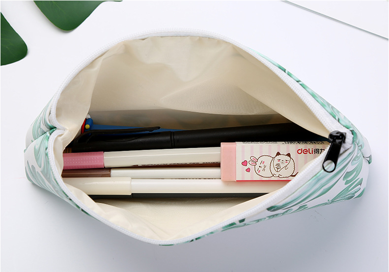 Pen bag PU pen bag bamboo pencil bag student stationery bag makeup bag wash bag Pen bag PU pen bag bamboo pencil bag student stationery bag makeup bag wash bag