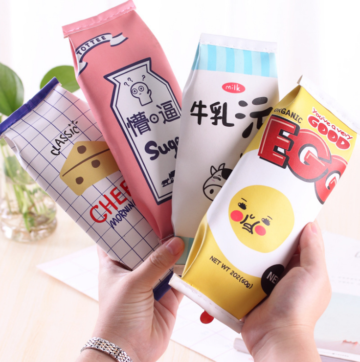 Snack pencil bag cartoon pencil bag Korean stationery bag cute pen bag small fresh pen bag