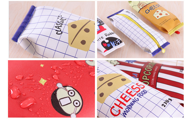 Snack pencil bag cartoon pencil bag Korean stationery bag cute pen bag small fresh pen bag Snack pencil bag cartoon pencil bag Korean stationery bag cute pen bag small fresh pen bag