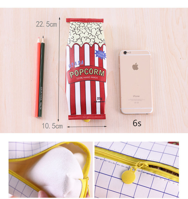 Snack pencil bag cartoon pencil bag Korean stationery bag cute pen bag small fresh pen bag Snack pencil bag cartoon pencil bag Korean stationery bag cute pen bag small fresh pen bag