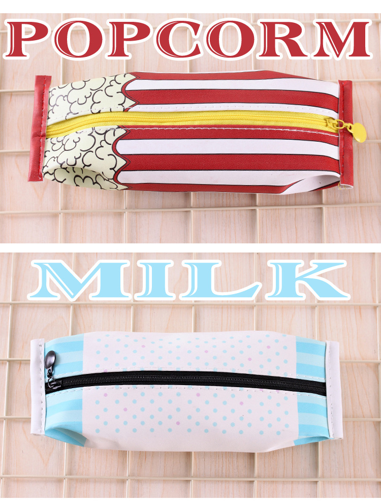 Snack pencil bag cartoon pencil bag Korean stationery bag cute pen bag small fresh pen bag Snack pencil bag cartoon pencil bag Korean stationery bag cute pen bag small fresh pen bag