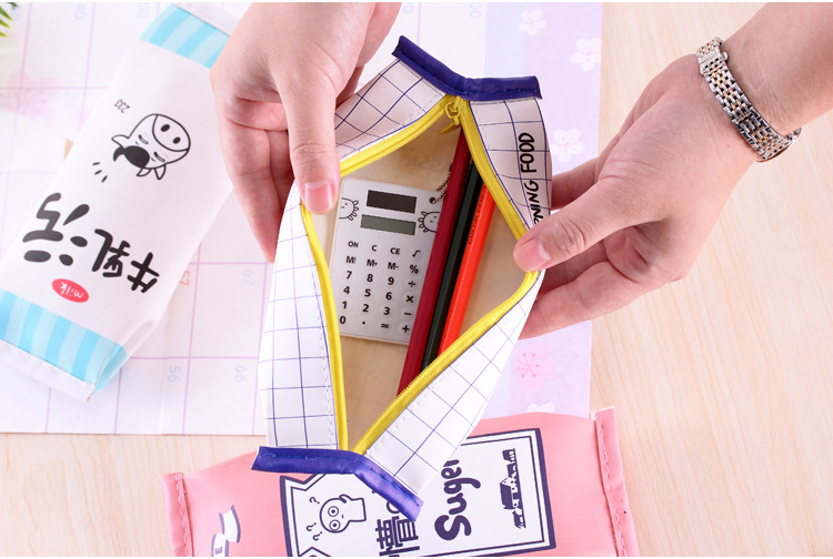 Snack pencil bag cartoon pencil bag Korean stationery bag cute pen bag small fresh pen bag Snack pencil bag cartoon pencil bag Korean stationery bag cute pen bag small fresh pen bag