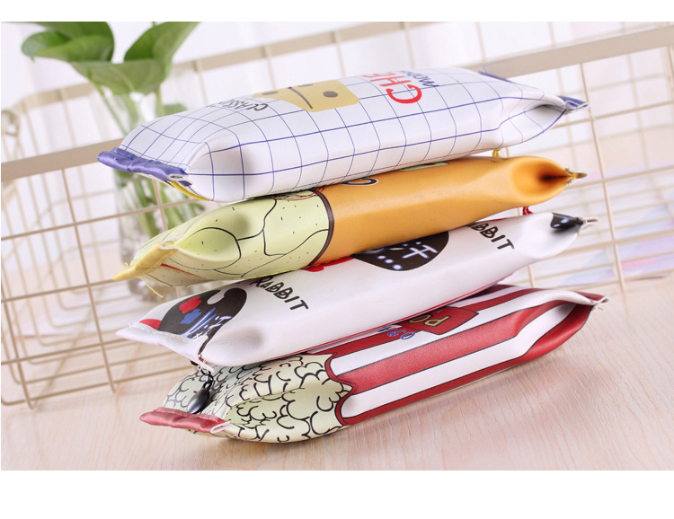 Snack pencil bag cartoon pencil bag Korean stationery bag cute pen bag small fresh pen bag Snack pencil bag cartoon pencil bag Korean stationery bag cute pen bag small fresh pen bag