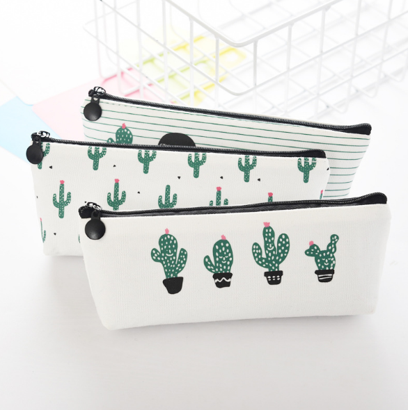 Pen bag cactus pen bag student stationery bag pencil bag cosmetic bag wash bag