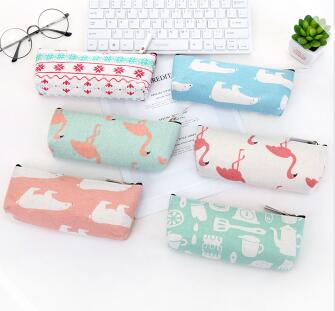 students Practical simple large capacity canvas cotton and linen Creative Cartoon Pen bag pencil stationery bag students Practical simple large capacity canvas cotton and linen Creative Cartoon Pen bag pencil stationery bag