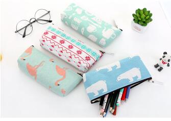 students Practical simple large capacity canvas cotton and linen Creative Cartoon Pen bag pencil stationery bag students Practical simple large capacity canvas cotton and linen Creative Cartoon Pen bag pencil stationery bag