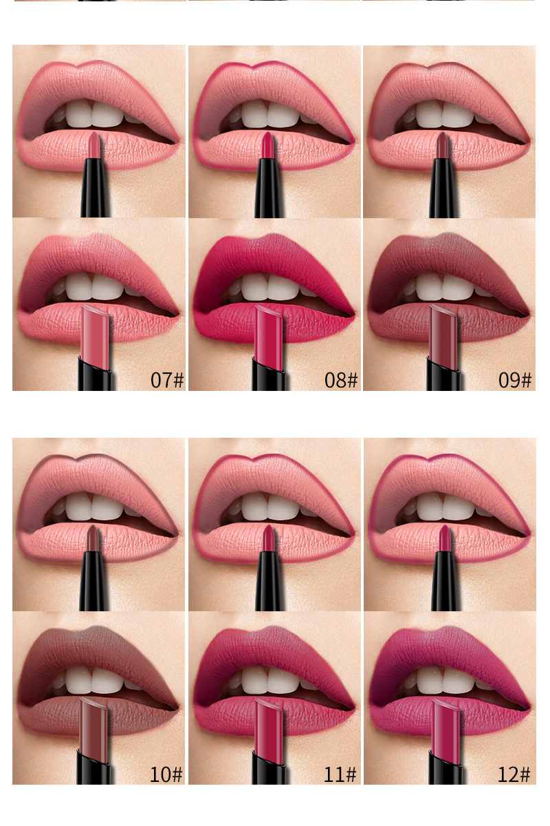 DoubleHeaded Matte Lipstick Pen Lip Liner Automatic Rotation Lip Pencil Easy to Color CrossBorder Foreign Trade Model DoubleHeaded Matte Lipstick Pen Lip Liner Automatic Rotation Lip Pencil Easy to Color CrossBorder Foreign Trade Model