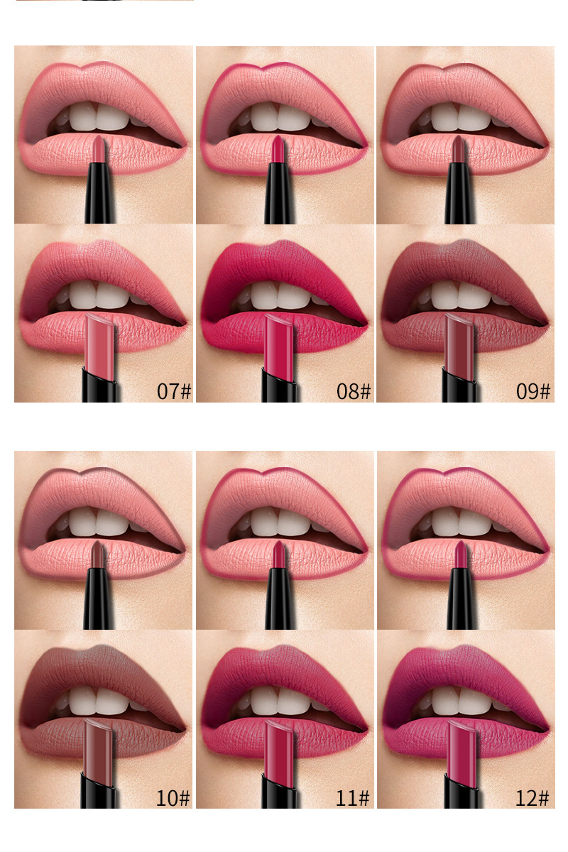 DoubleHeaded Matte Lipstick Pen Lip Liner Automatic Rotation Lip Pencil Easy to Color CrossBorder Foreign Trade Model DoubleHeaded Matte Lipstick Pen Lip Liner Automatic Rotation Lip Pencil Easy to Color CrossBorder Foreign Trade Model