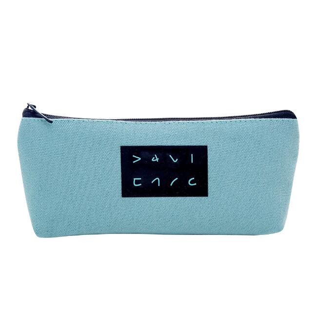 New summer simple text inverted trapezoidal pen bag fashion creative canvas pencil box pencil case custom New summer simple text inverted trapezoidal pen bag fashion creative canvas pencil box pencil case custom