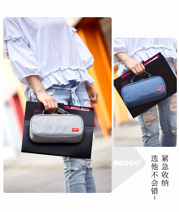Angoo Original First Aid Kits Stationery Case Multi-Layer Large Capacity Pencil Case Simple Female Ins Style Boys Notebook Buggy Bag Angoo Original First Aid Kits Stationery Case Multi-Layer Large Capacity Pencil Case Simple Female Ins Style Boys Notebook Buggy Bag