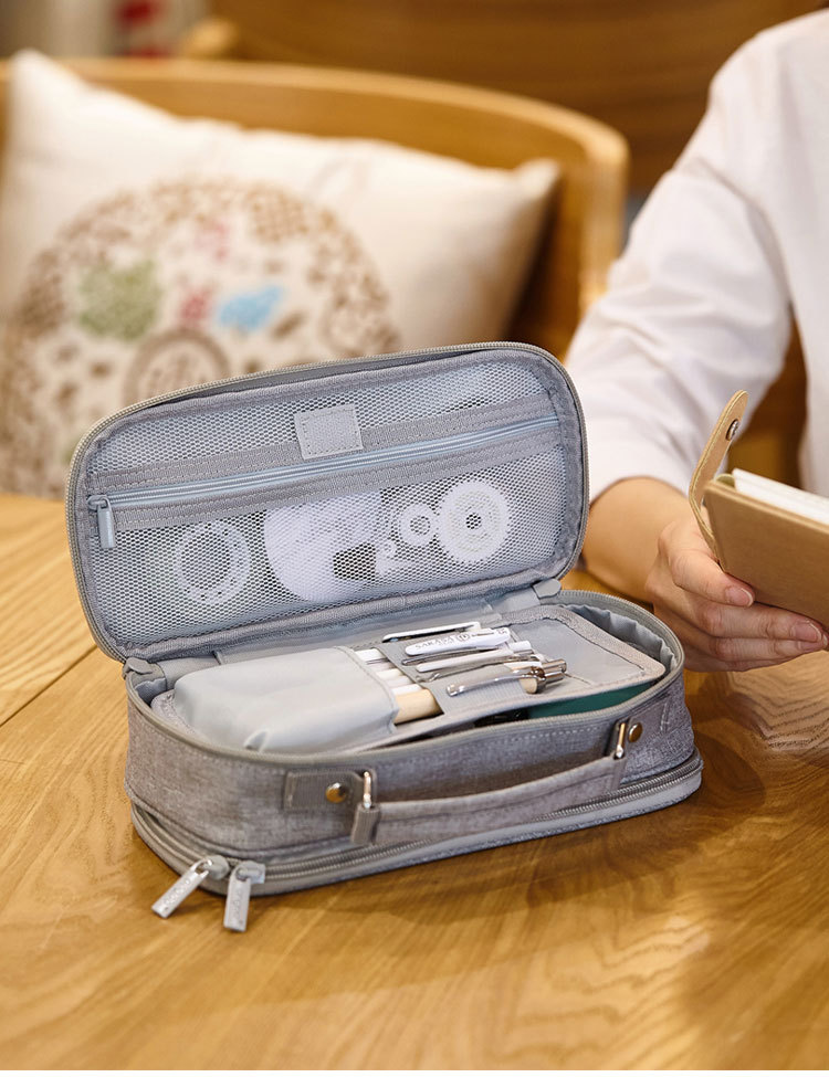 Angoo Original First Aid Kits Stationery Case Multi-Layer Large Capacity Pencil Case Simple Female Ins Style Boys Notebook Buggy Bag Angoo Original First Aid Kits Stationery Case Multi-Layer Large Capacity Pencil Case Simple Female Ins Style Boys Notebook Buggy Bag