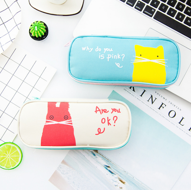 Cartoon small animal pen bag Korean edition stationery student stationery bag pencil box storage bag cosmetic bag