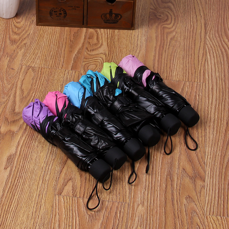 Factory Wholesale Three Folding Black Glue Blooming Umbrella Sun Protection Sun Shade Sun Umbrella Sun Umbrella Printable Logo Factory Wholesale Three Folding Black Glue Blooming Umbrella Sun Protection Sun Shade Sun Umbrella Sun Umbrella Printable Logo