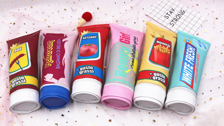 New toothpaste pen bag PU pencil bag stationery bag storage bag wash bag New toothpaste pen bag PU pencil bag stationery bag storage bag wash bag