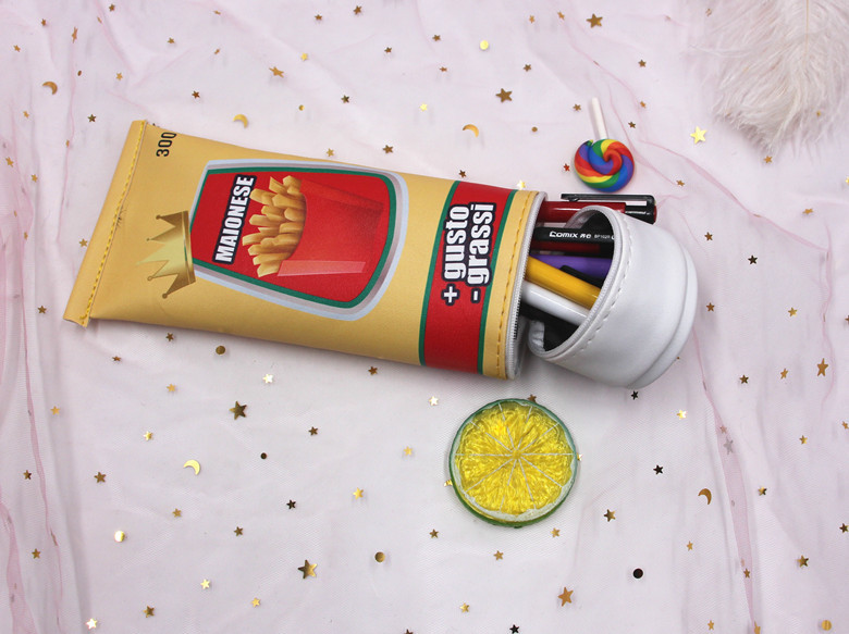 New toothpaste pen bag PU pencil bag stationery bag storage bag wash bag New toothpaste pen bag PU pencil bag stationery bag storage bag wash bag