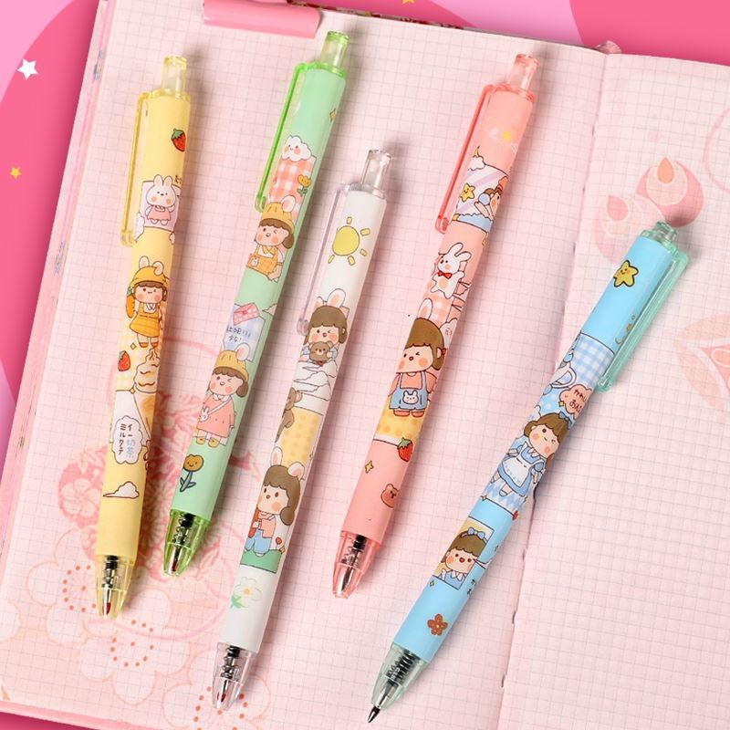 Pressing Pen Value Feels Good Online Red Cute Propelling Pencil Push Pen Ins Japanese Style