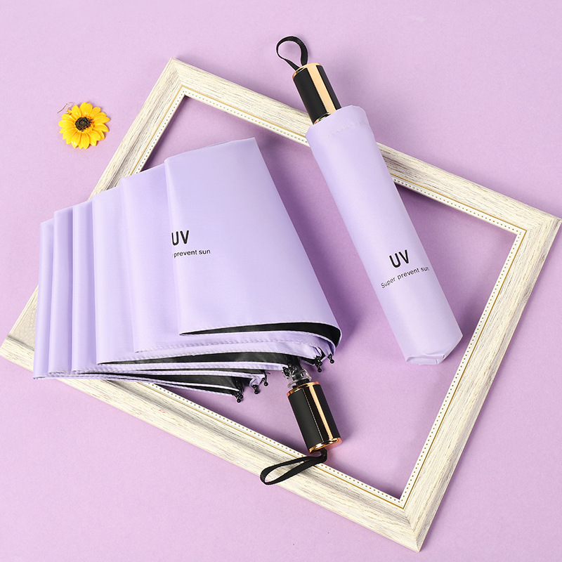Umbrella Customized Logo Advertising Umbrella UV Fully Automatic Umbrella Rain and Rain Dual-Use Women&#039;s Folding Sun Shade UV Protection Sun Umbrella