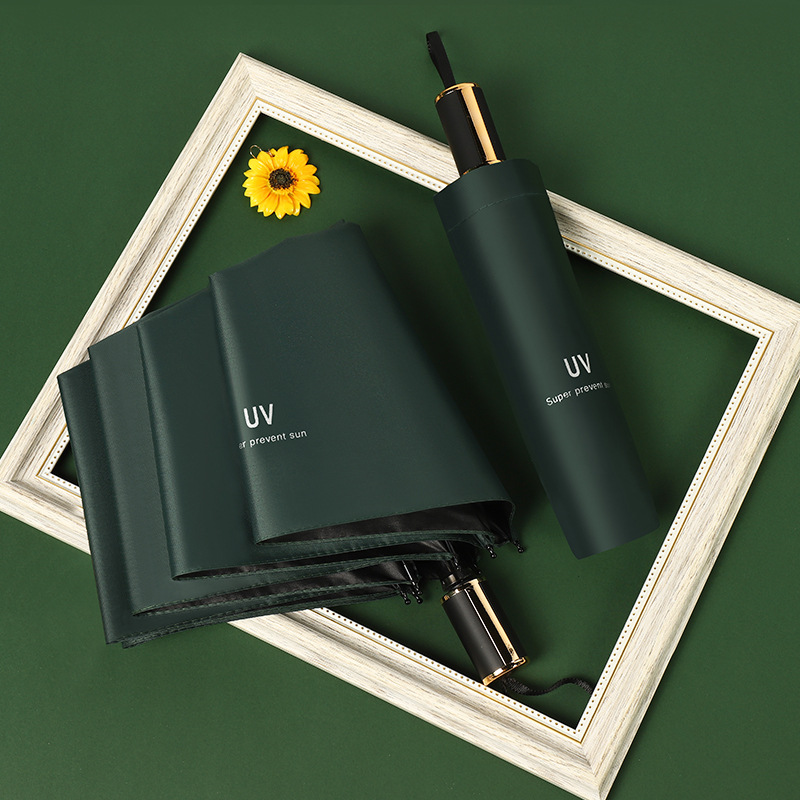 Umbrella Customized Logo Advertising Umbrella UV Fully Automatic Umbrella Rain and Rain Dual-Use Women&#039;s Folding Sun Shade UV Protection Sun Umbrella