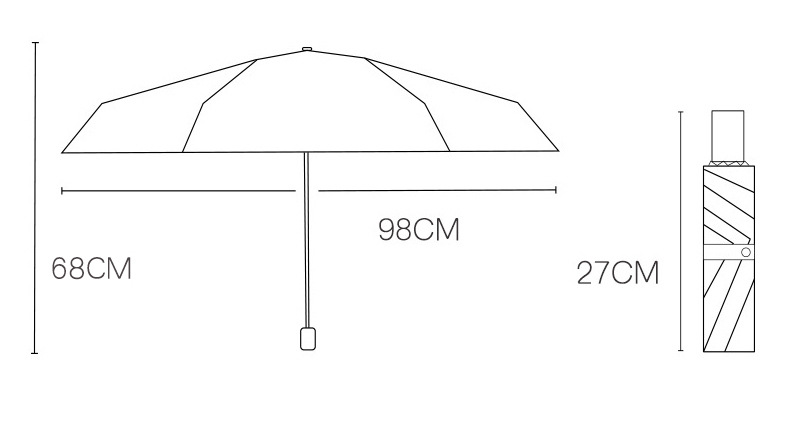 Umbrella Customized Logo Advertising Umbrella UV Fully Automatic Umbrella Rain and Rain Dual-Use Women's Folding Sun Shade UV Protection Sun Umbrella