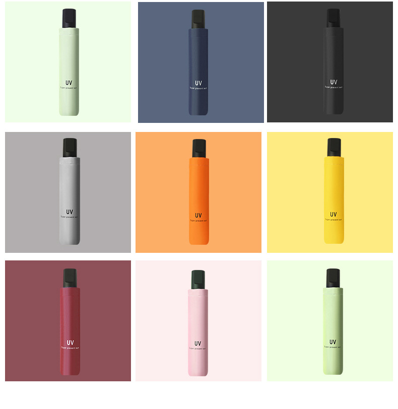 Umbrella Customized Logo Advertising Umbrella UV Fully Automatic Umbrella Rain and Rain Dual-Use Women's Folding Sun Shade UV Protection Sun Umbrella