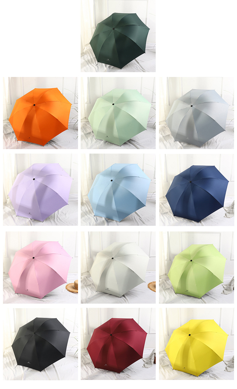 Umbrella Customized Logo Advertising Umbrella UV Fully Automatic Umbrella Rain and Rain Dual-Use Women's Folding Sun Shade UV Protection Sun Umbrella