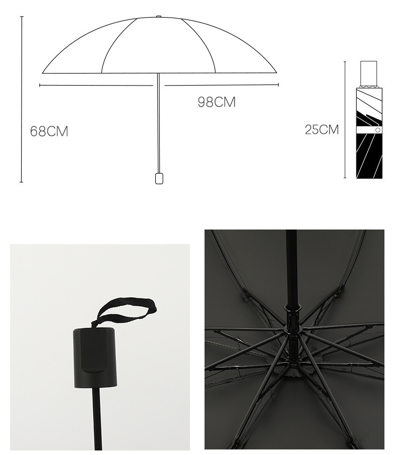 Umbrella Customized Logo Advertising Umbrella UV Fully Automatic Umbrella Rain and Rain Dual-Use Women's Folding Sun Shade UV Protection Sun Umbrella